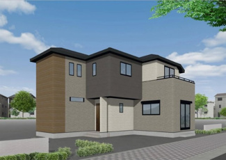 【外観】 | 秦野市北矢名  2号棟 第1 | イメージパース（完成時に現況と異なる場合は現況優先となります）