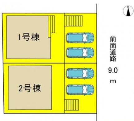 【今からご案内可能】名古屋市緑区大清水1丁目　全2棟　の区画図