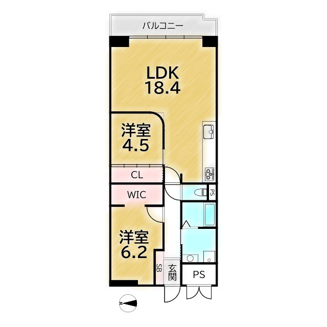 京都上京ハウス 3号棟の間取り