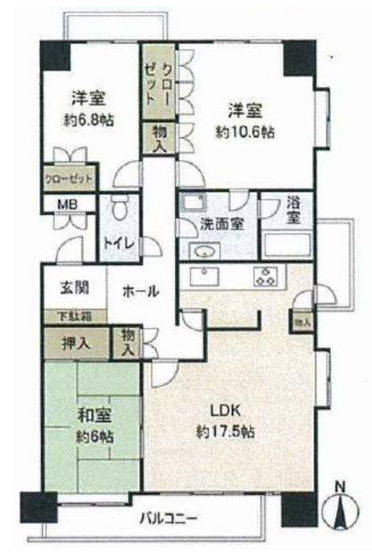 【間取り】 | パークハイム豊中南桜塚