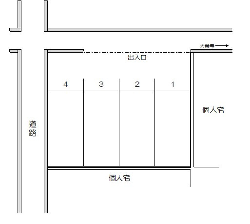 築根駐車場の区画図