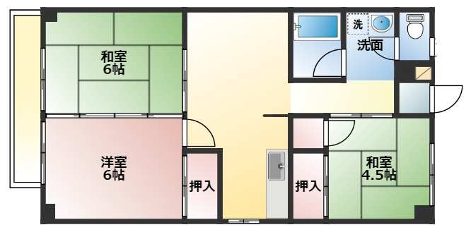 たなかハイツの間取り