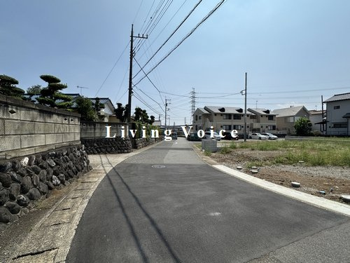 伊勢原市高森2丁目　土地（売地）建築条件なし　全5区画の前面道路含む現地写真|伊勢原市高森2丁目　土地（売地）建築条件なし　全5区画