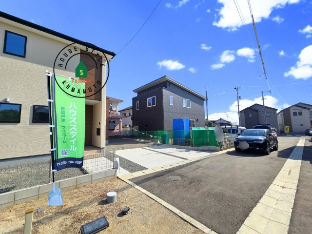 熊本市南区御幸西3丁目第1-１棟（3号棟）　の前面道路含む現地写真|見学の時間などお気軽にお問い合わせ下さい。