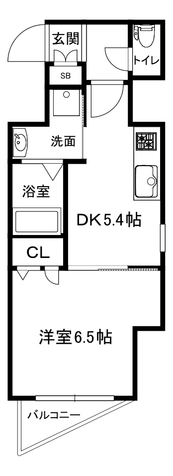 大阪市中央区上本町西１丁目の賃貸マンションの間取り