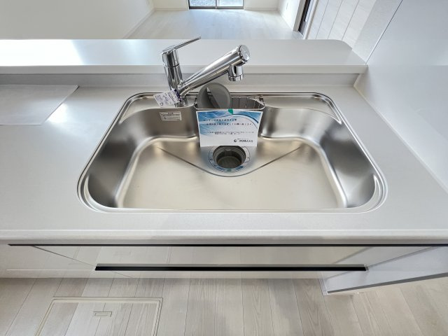 桜井市粟殿　第13期　のキッチン|清潔感のあるステンレスシンク