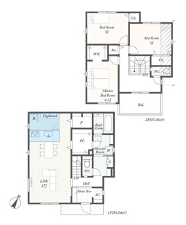 【間取り】 | 秦野市北矢名  3号棟 第1 | シャッター1箇所付　Ｗロック電気錠　宅配BOX付機能門柱　食洗機・カップボード　浴室乾燥機　ファミリークローゼット　全居室収納