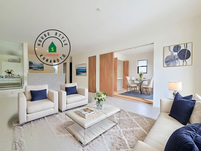 菊池市西寺第4-2棟（3号棟）　の内観：施工例|多くの時間を過すことになるリビングだからこそ、いつも穏やかな空間・解放感が味わえ毎日が充実します。