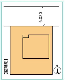 野田市桜の里　中古売戸建の区画図|整形地で綺麗な形をした土地です。