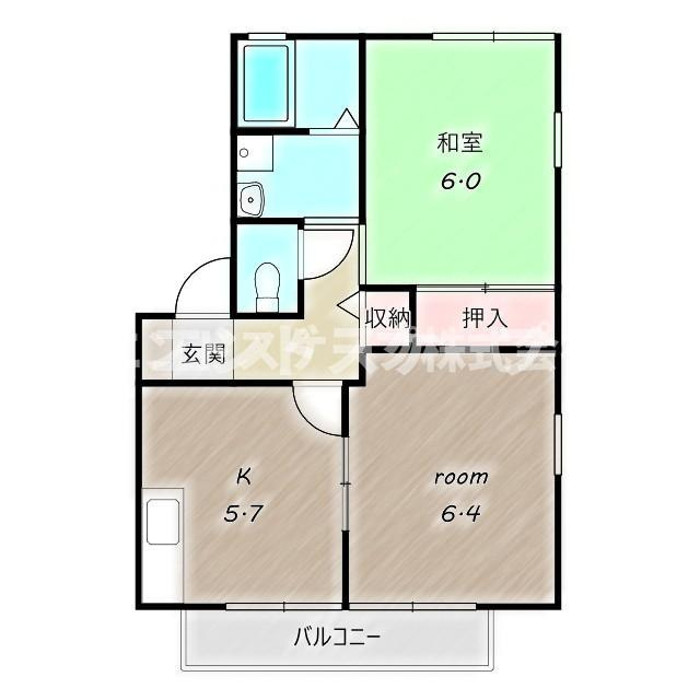 コンフォール石坂Bの間取り|高崎、前橋のお部屋探しはエンドスケープまで！お客様の理想お聞かせ下さい♪