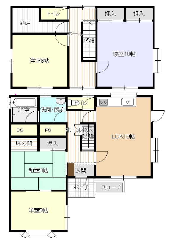 【中古戸建】高崎市下佐野町の間取り|■間取り図｜敷地面積：151.70（約45.89坪）　建物面積：104.00（約31.46坪）