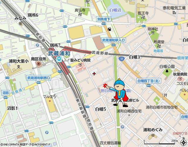 コーポサントーレアの地図