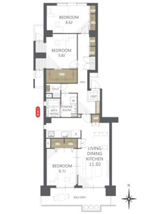 【間取り】パークシティ鳥見Ａ棟 