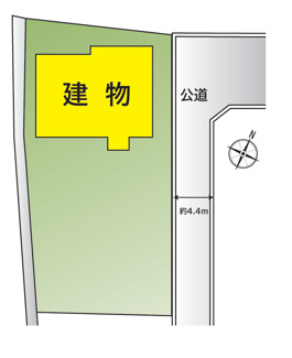 【区画図】 | 市川三郷町市川大門　内外装一新中古戸建 敷地161坪 整形地 | 敷地広々161坪　平坦地