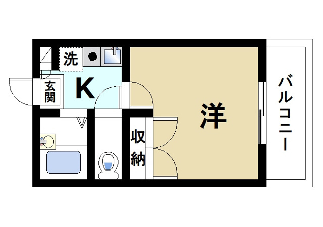 レオパレス大陽弐番館の間取り|使いやすい間取りです