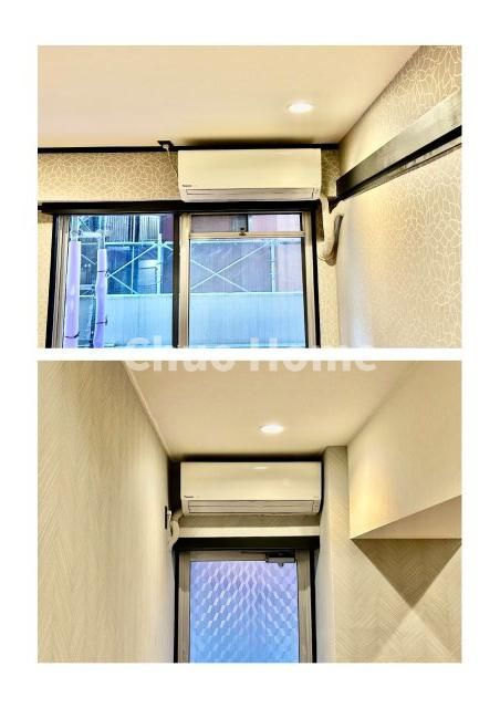 鶯谷日伸ハイツの冷暖房・空調設備|エアコン新規新設×2