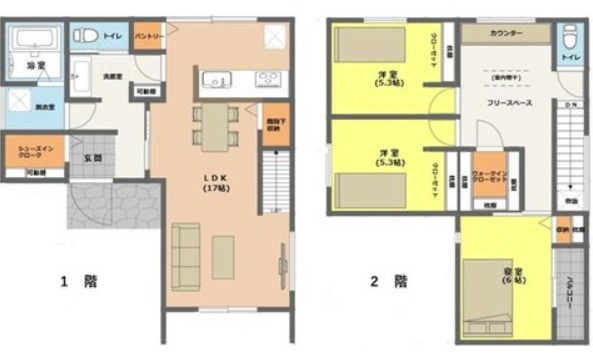 安佐北区可部9丁目の間取り