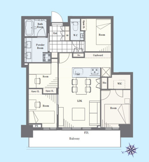 【間取り】 | ＧＬＯＢＡＬ　ＦＲＯＮＴ　ＴＯＷＥＲ