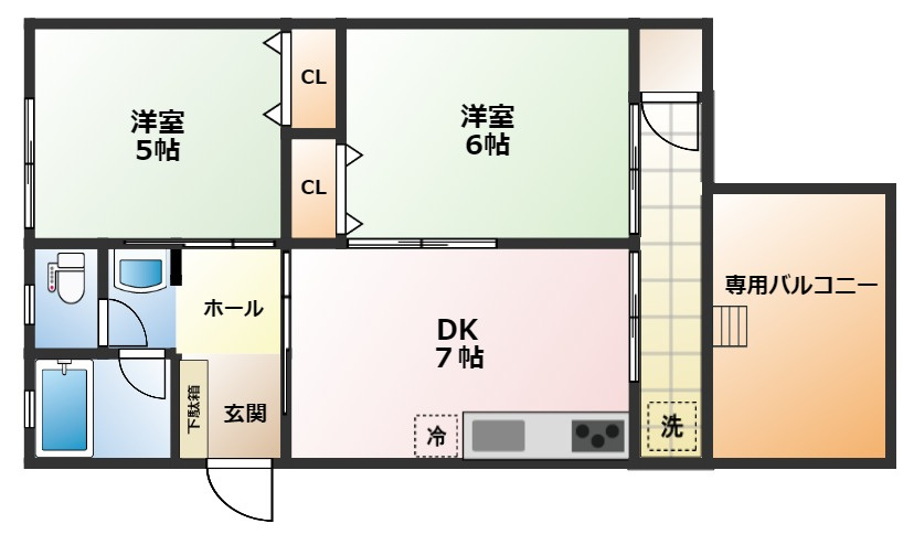 ときわビューハイツの間取り