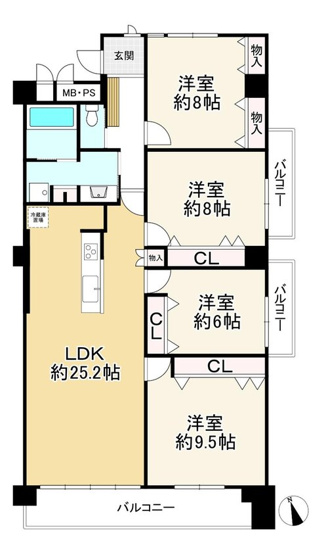 【間取り】 | 香里ケ丘セントポリア