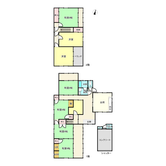 【間取り】 | たつの市揖西町新宮/中古戸建