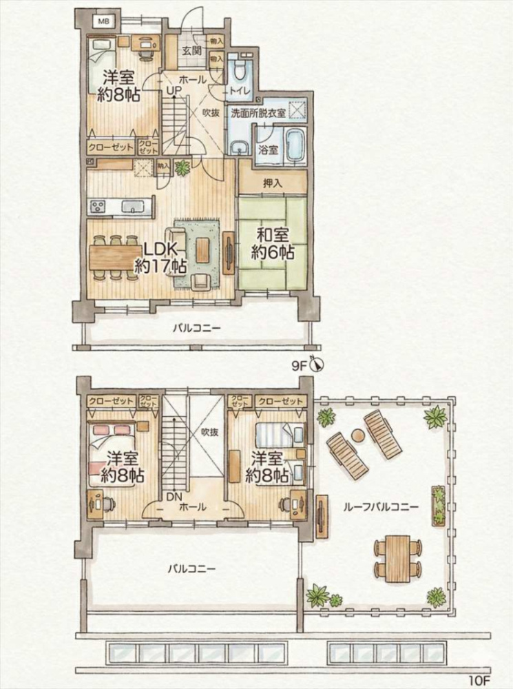 アンピール教育大前IIの間取り