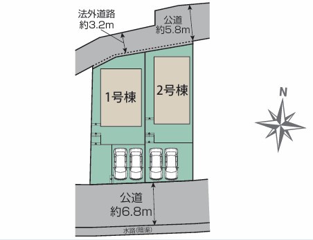 ◎藤沢市用田　新築戸建　1号棟の区画図|1号棟◇