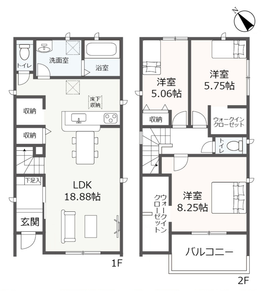リーブルガーデン　江南市飛高町中町全2棟　新築戸建　1号棟