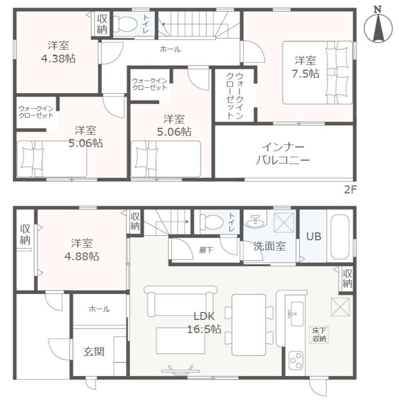 リーブルガーデン　江南市東野町第1期　全2棟　新築戸建　1号棟