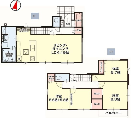 壬生町幸町1丁目　41期　2号棟の間取り