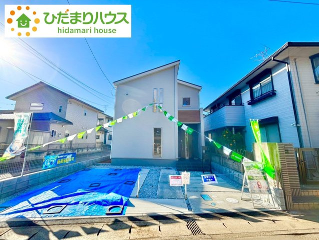 野田市中野台5期　新築戸建　1号棟の外観|白を基調とした明るい印象を受ける外観です！					
