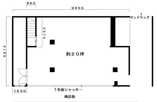 大阪市城東区今福西１丁目の店舗一部の間取り