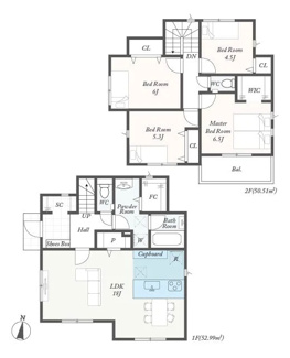 【外観】 | 秦野市北矢名  4号棟 第1 | イメージパース（完成時に現況と異なる場合は現況優先となります）