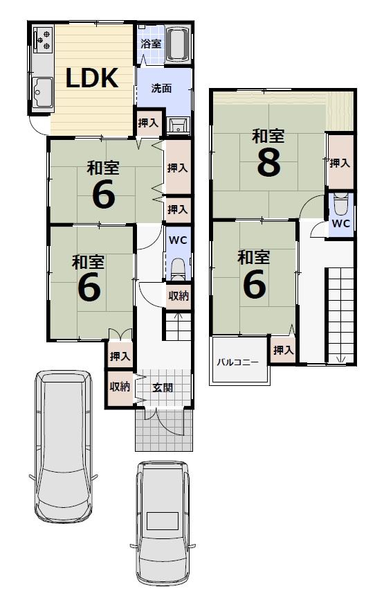 和歌山市新堀東　戸建の間取り