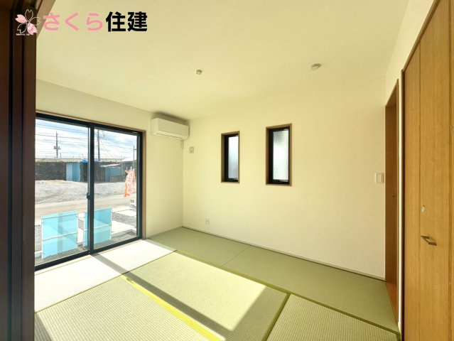 いろどりアイタウン栃木市平柳町３丁目22-P2　７号棟の和室|扱いやすくデザイン性の高い畳の和室はお昼寝スペースにしたり、お孫さんが泊まりに来た客間にもなります