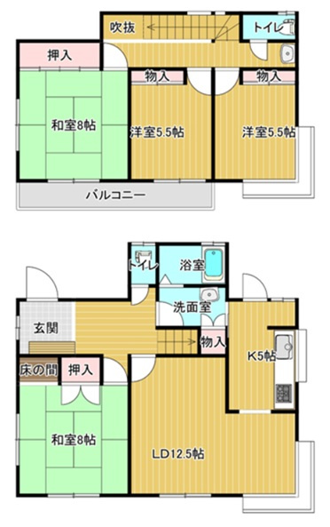 下都賀郡野木町大字友沼-4 リフォーム物件　の間取り|〇4LDK〇
ゆったり8帖和室付き！
内外装リフォーム済みです♪