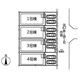 【Livele Fine】野田市尾崎台Ⅱ 全4邸の区画図|全体区画図