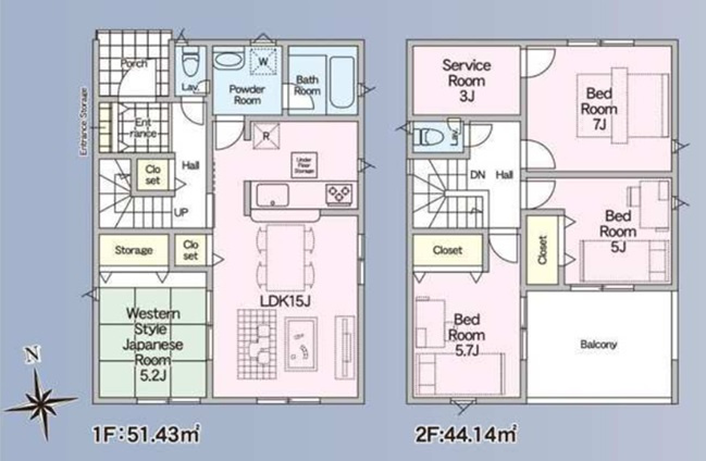 【Cradle Garden】野田市七光台 第１８ 全7邸の間取り|〇4LDK+S〇
家事の負担を減らす『水廻り集中』プラン♪
※+Sとは、納戸のことです