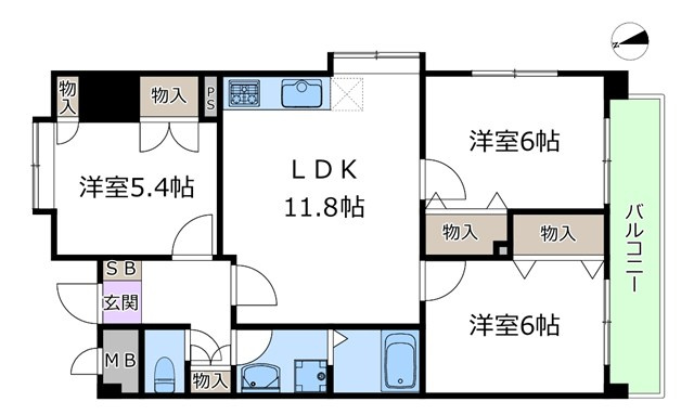 【間取り】 | ゴールデングリタ豊中上野 | エイブルにて取扱い可能な住宅ローンは、全部で10種類以上！お客様にピッタリの住宅ローンを当社のFPよりご案内させて頂きます。住宅ローンのご相談だけでも、お気軽にご相談下さいませ。