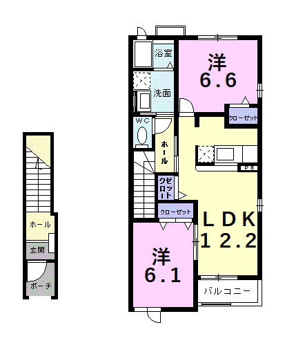 プリムヴェールⅠの間取り
