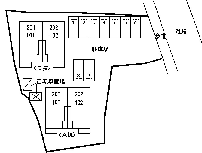 プリムヴェールⅠの間取り