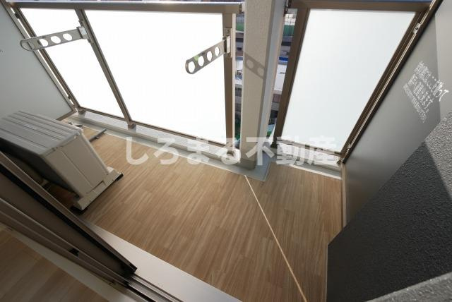 ソルテラス四天王寺前夕陽ヶ丘のバルコニー