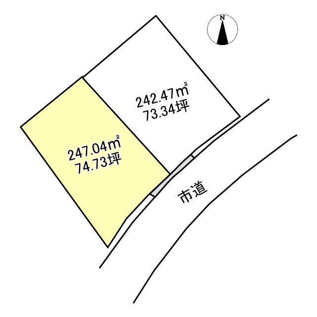 西条市丹原町今井の売地の土地図