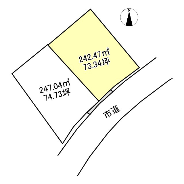 西条市丹原町今井の売地の土地図