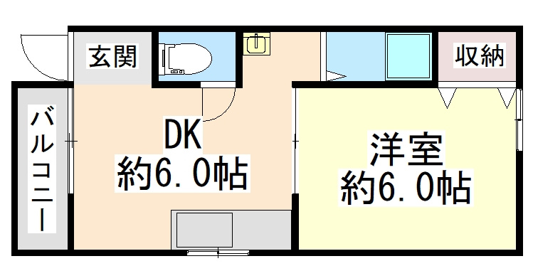 灘北キュービックの間取り