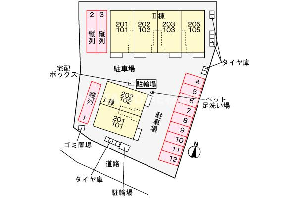キング・ヒルズⅡの区画図|平面図です＊