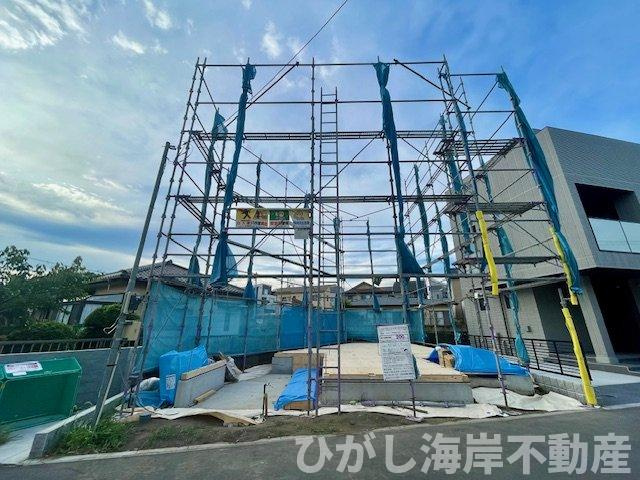 茅ヶ崎市本村4丁目　新築戸建　全２棟の外観|9月2日撮影　建築中　現地外観
