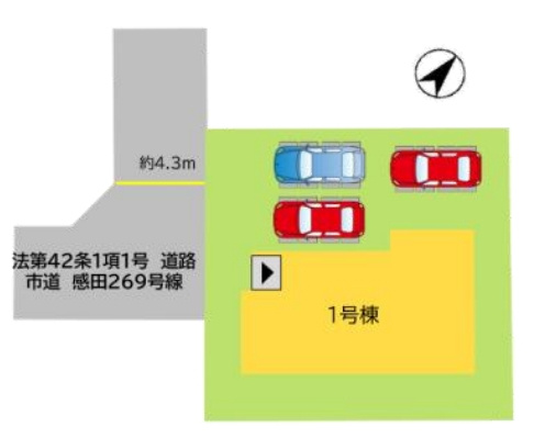 直方市大字感田12期の区画図