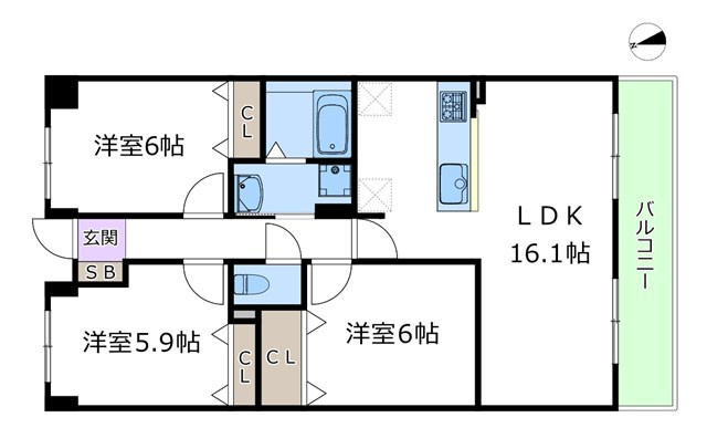 【間取り】 | グランドール緑地公園 | エイブルにて取扱い可能な住宅ローンは、全部で10種類以上！お客様にピッタリの住宅ローンを当社のFPよりご案内させて頂きます。住宅ローンのご相談だけでも、お気軽にご相談下さいませ。