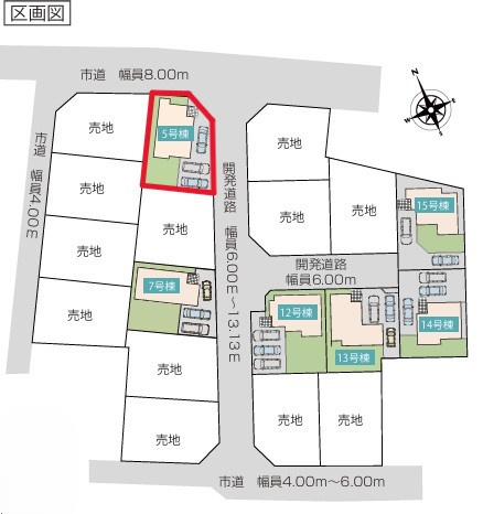 いろどりアイタウン小山市粟宮22-P1　５号棟の区画図|建物面積　104.75㎡（31.62坪）